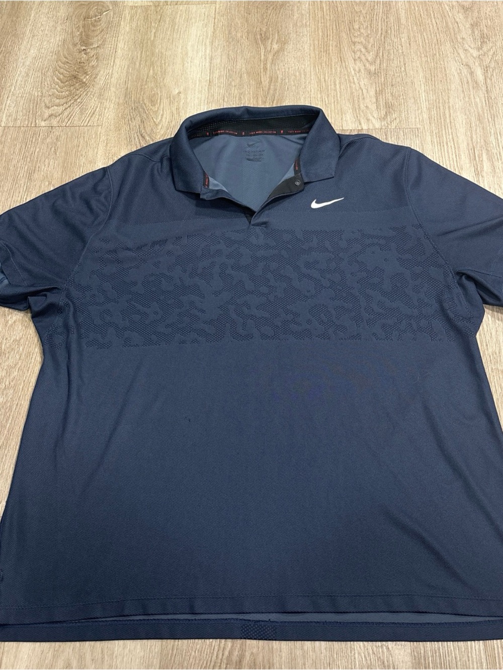 Nike Tiger Woods 25 Dri-FIT ADV Golf Polo Blue Jacquard (DH0711-437) Mens Sz 2XL